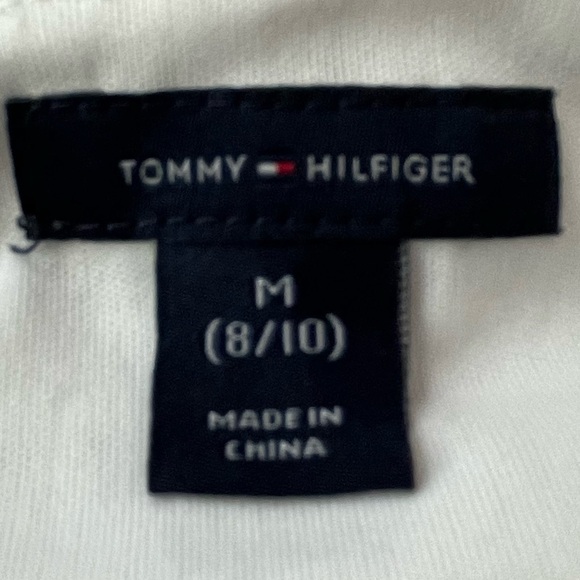 Tommy Hilfiger Girls' Sheer Directional Stripe Dress Sz M - Picture 8 of 10